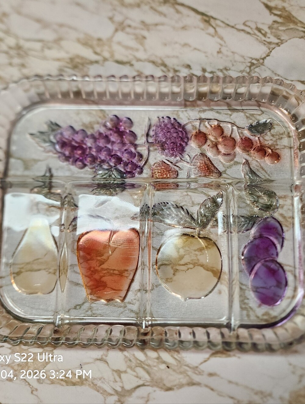 Glass Company Relish Tray.